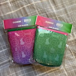 Dunkin Wicked Cup Sleeves Koozie Set Pink & Green-Limited Edition