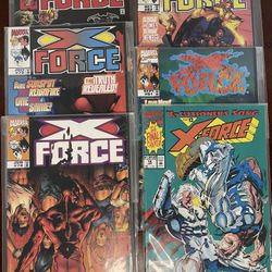 Lot of 6 Marvel Comics X-Force
