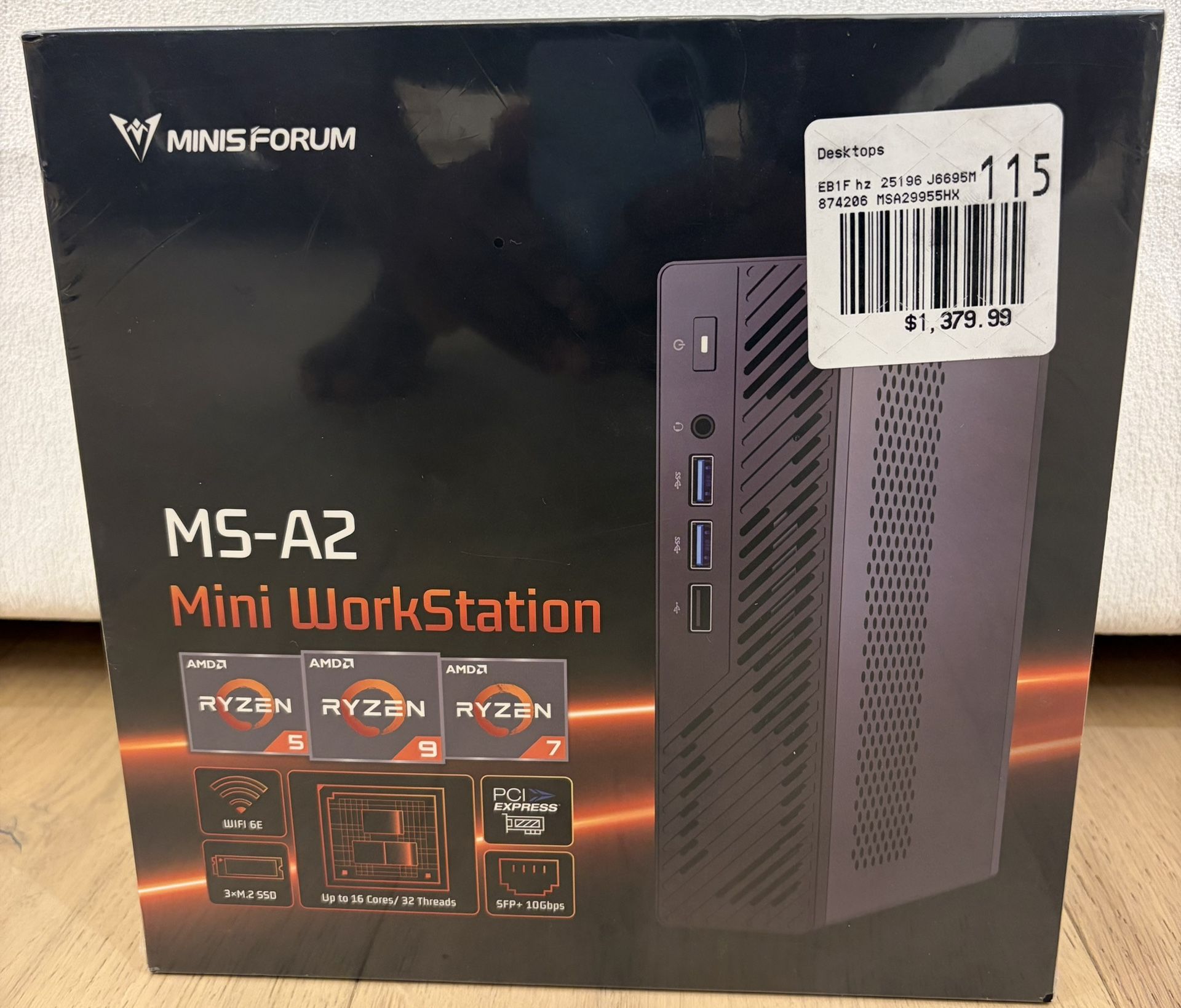MINISFORUM AMD Ryzen 9 9955HX MS-A2 Mini PC , 64GB DDR5 1TB SSD