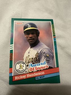 Rickey Henderson AL MVP award Winner Card 