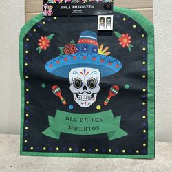 Día   De    Los    Muertos  /   Halloween    Chair  Covers Set Of  4