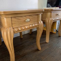 Large Solid Wood End Tables