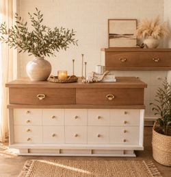 Vintage Mid Century Modern Dressers His and Hers By Harmony House