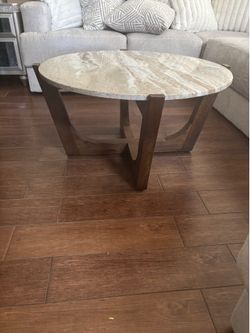 Marble Coffee Table with Two End Tables