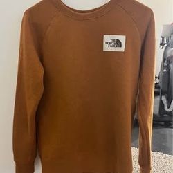 Orange North Face Sweatshirt, Size S