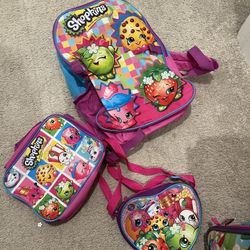 Shopkins  Backpack, Lunch Bag N Purse