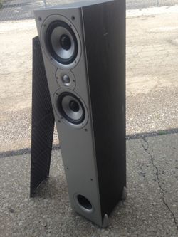 1 POLK AUDIO MONITOR 50 FLOOR LOUDSPEAKER, BLACK