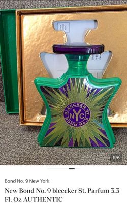 New NYC Bond No. 9 bleecker St. Parfum 3.3 Fl. Oz AUTHENTIC