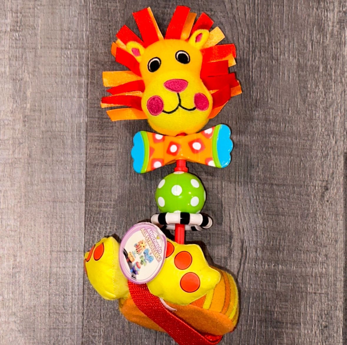 New Sassy Lion Stroller Rattle Toy
