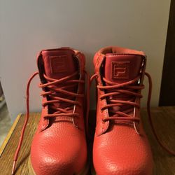 Red Fila Hiking Boots Edgewater/Waterproof