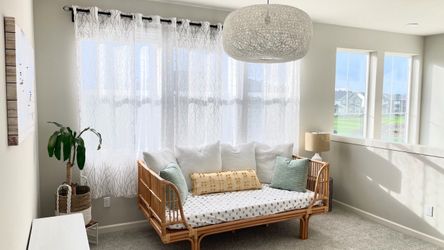 Day bed frame (rattan+wood), twin mattress size, made in India