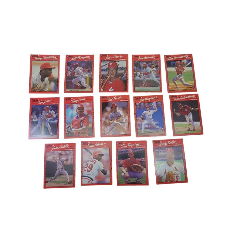 Donruss Collectible Baseball Cards Set Of 14 Cardinals - Some With Errors 