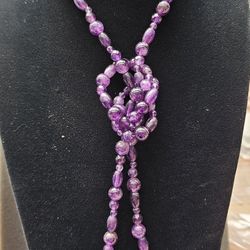 Single Stand Amethyst Necklace 