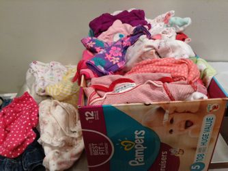 Girls 0-3 box of clothes