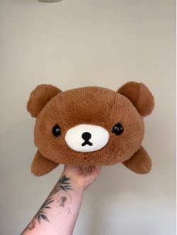 San-X Brown Bear Cushion Plush – Soft Pillow Style