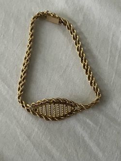 Solid 14k Rope bracelet with Clasp