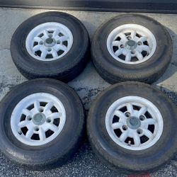 Minilite 10-inch aluminum wheels from an Austin Mini 4x100mm