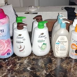 Dawn Soap , Downy, Dove Body Wash , Aveeno Baby And Dove Kids Shampoo& Conditioner