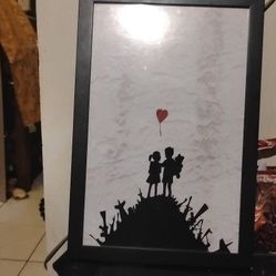Banksy Kids on Battlefield-Print Framed
