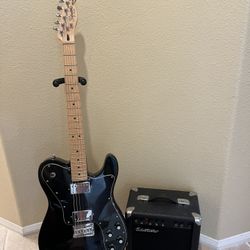 Squier Classic Vibe Deluxe Telecaster (Mint) W/ Vintage Silvertone Guitar Amp