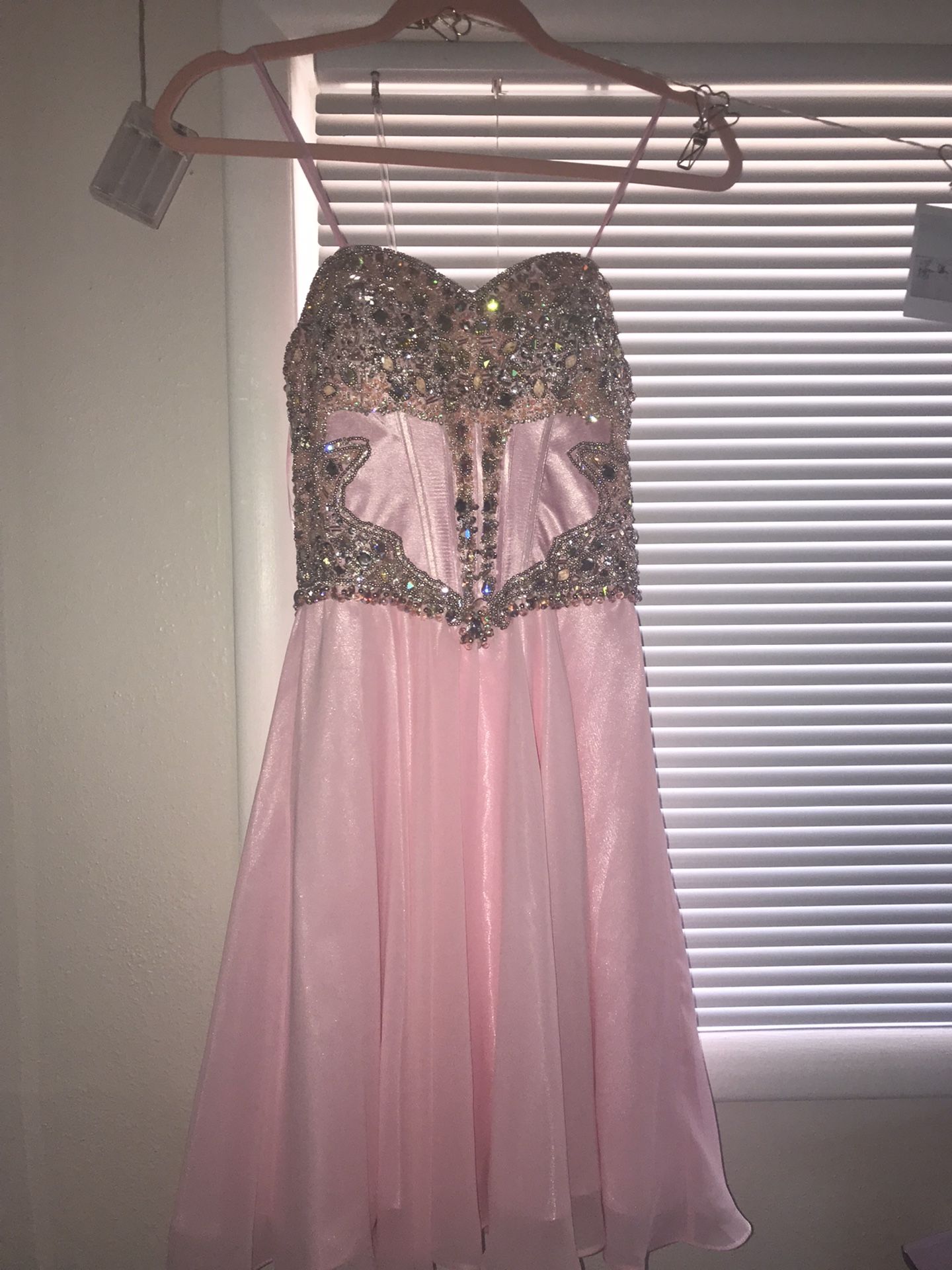 Faviana 7621 Light Pink Homecoming Dress