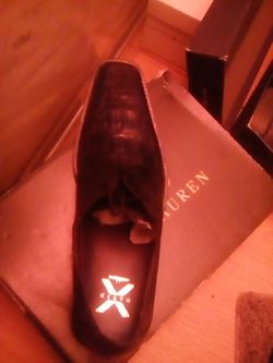 Alligator & Snake shoe Black...worn ONCE!..size 12,David X,with box