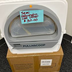 Pull And Scoop Litter Box Semi Automatic 