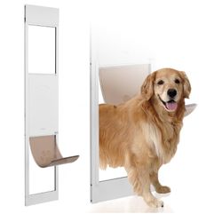 Vevor Adjustable Height Doggy Door For Sliding Doors 75 7/8”-80 11/16”