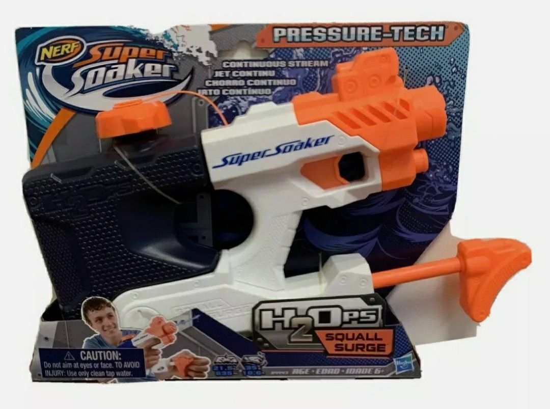 NERF Super Soaker Squall Surge Water Pistol Squirt Gun Blaster Hasbro H2Ops NEW