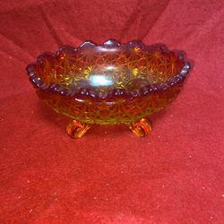 5.25 Inch x 4 Inch Orange Candy Dish