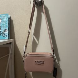 Leather Mauve/Pink Guess Crossbody - Brand New