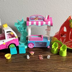 Shopkins Smoothie Truck & Ice Cream Truck & Hot Dog Stand Playsets