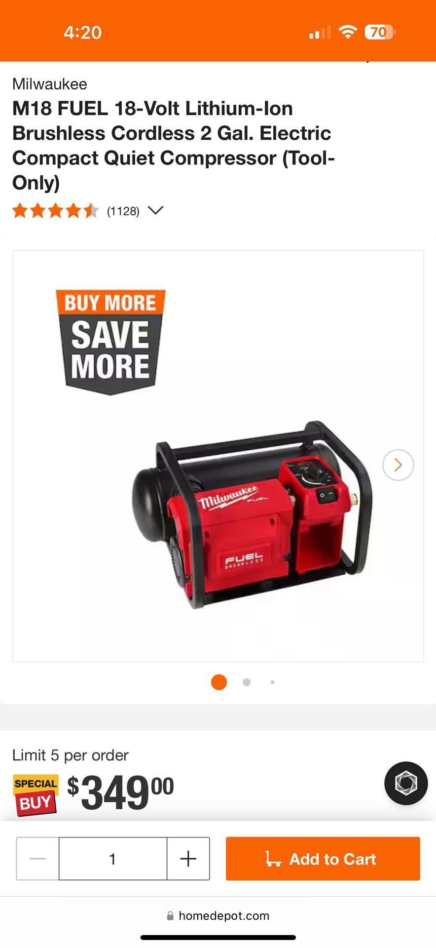 Electric Compact Quiet Compressor