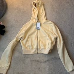 Women’s H&M Cropped Zip Up Size Large 