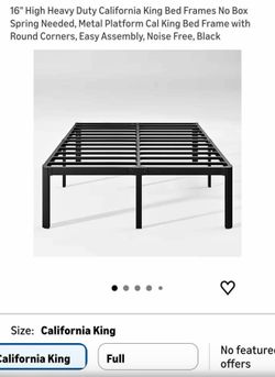 Bed frame cal king new in box $75