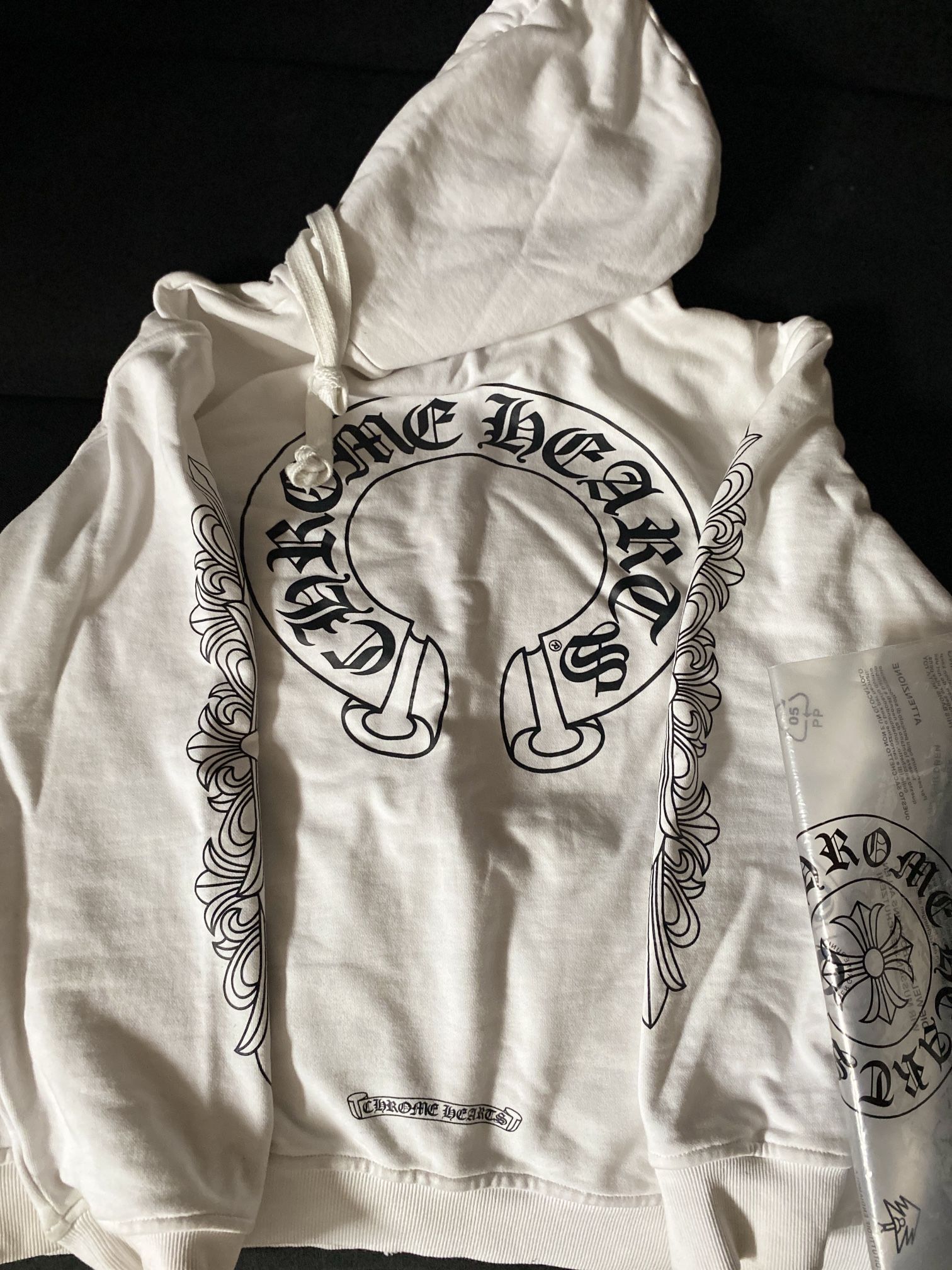 Chrome Heart Floral Horseshoe Hoodie