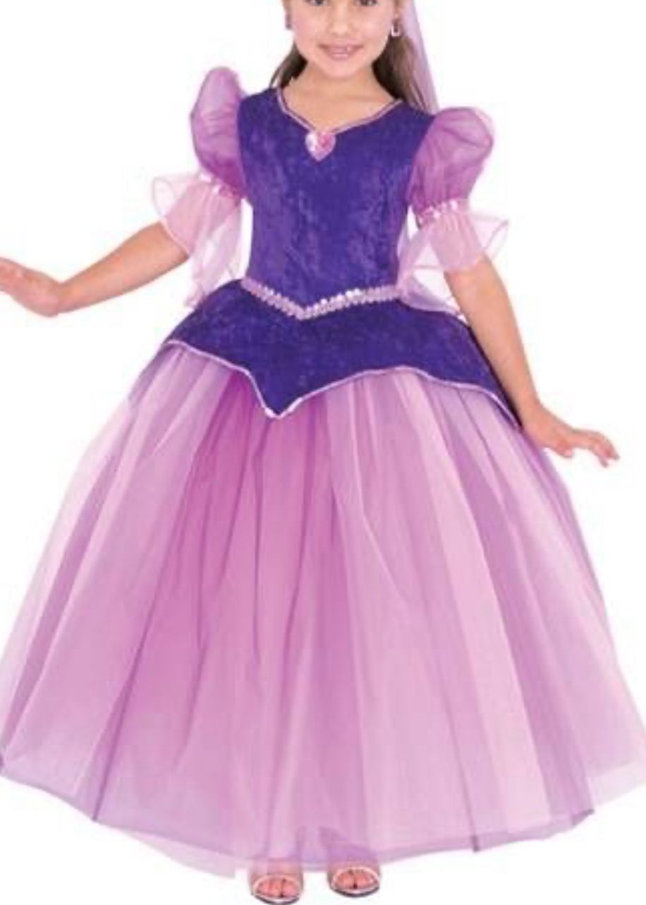 Princess Rapunzel Dress up Girls M Purple Pink Costume Party Dress