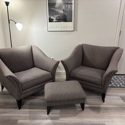 Super Comfortable Arm Chairs And Ottoman