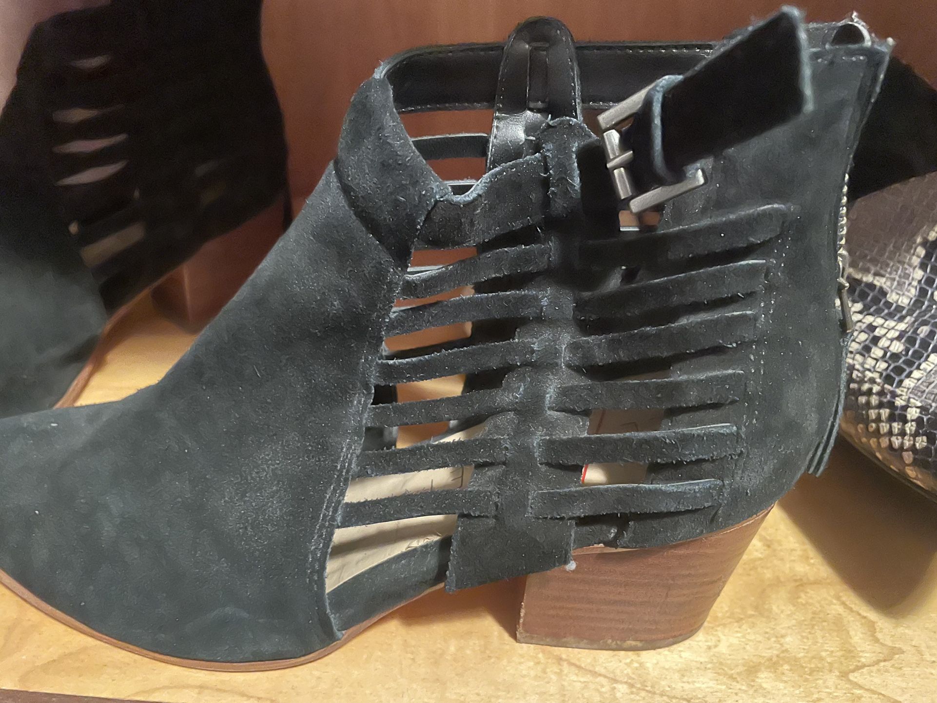 Soul Society, Black Suede, Booties, Size 9.5