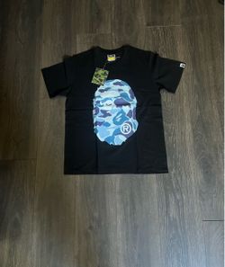 black and blue camo bape size M