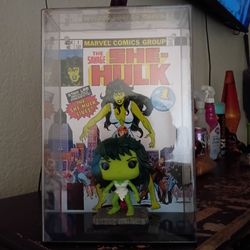 She hulk collectible Funko pop with comic