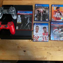 PS4 With Games And 2 Controllers.