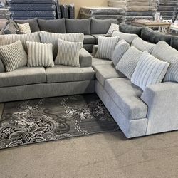 Gray Sofa Loveseat Set
