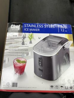 New!! Chef tested stainless steel 26lb ice maker 846608-1