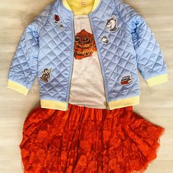 Disney Dress Rose Jacket Tutu Couture 3 Piece Set