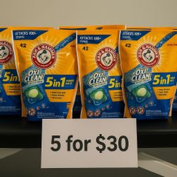 Arm & Hammer 5-in-1 Laundry Packs (42 ct) – NEW