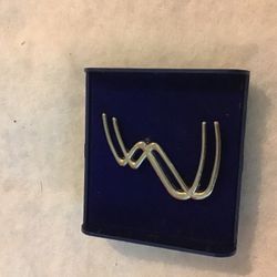 Squiggly Double Zig Zag Brooch  New In Original Box 