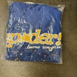 Blue/Yellow Sp5der Hoodie