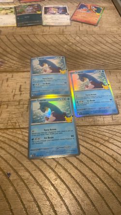 Lapras Pokémon Cards Lot of x3