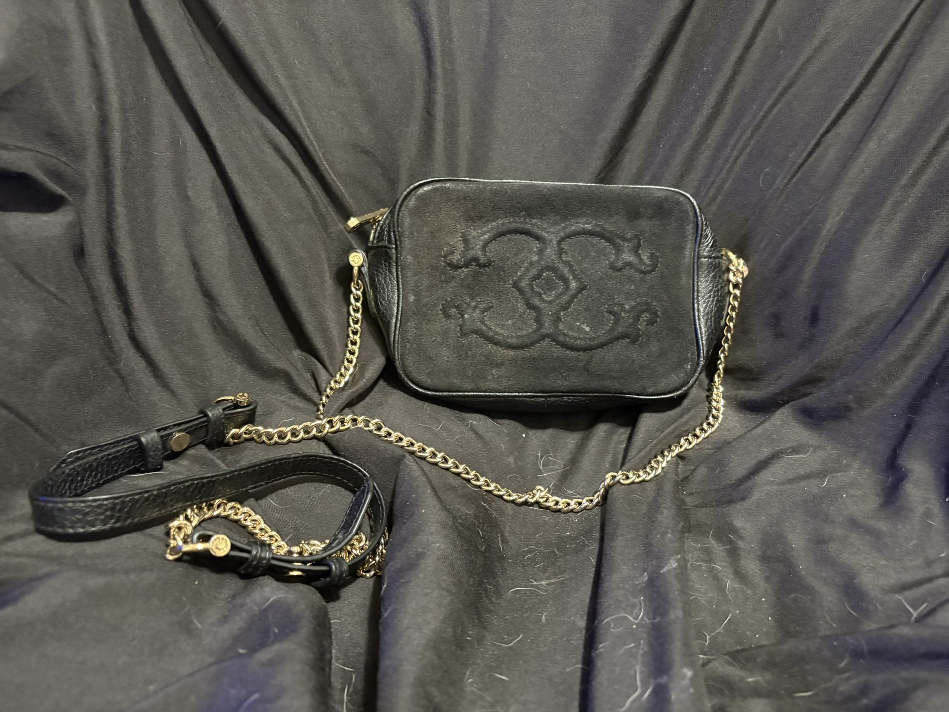 Black Leather C wonder brand womens crossbody purse